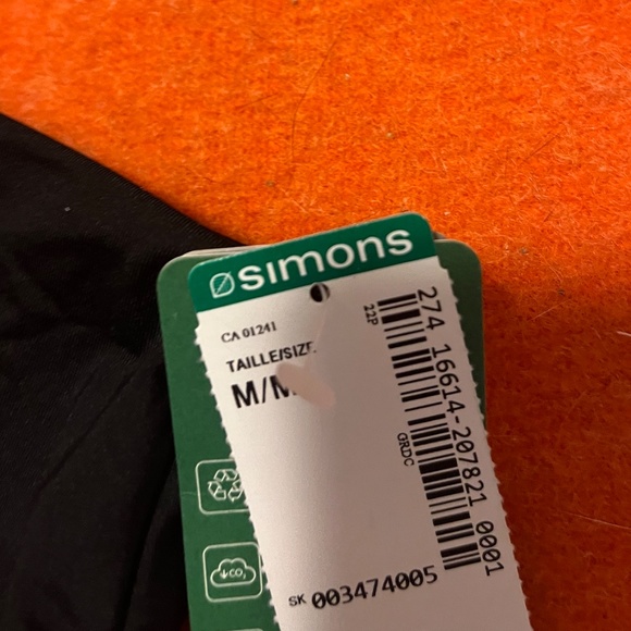 Black high rise bikini swimsuit bottom NWT - Picture 5 of 11